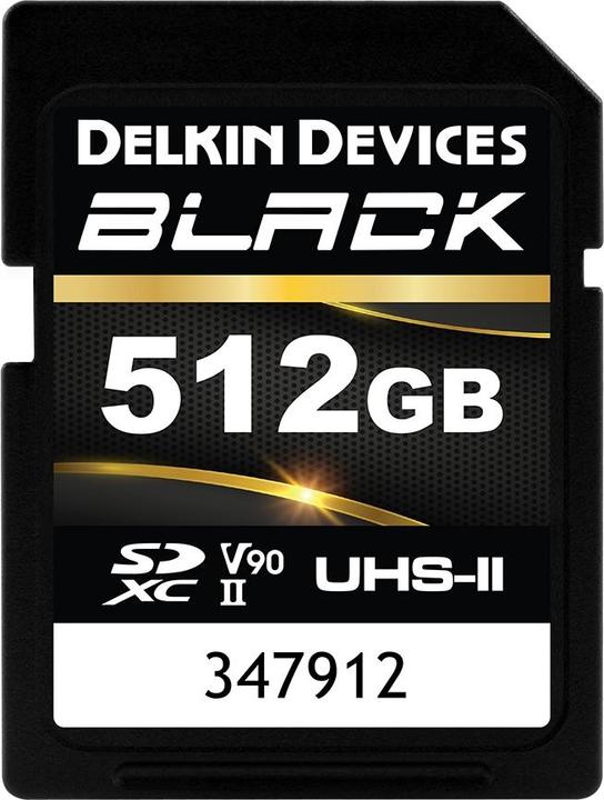 Delkin NERO UHS-II SDXC 512GB R:300MB/s W:250MB/s (512 GB, SDXC, U3, UHS-II)