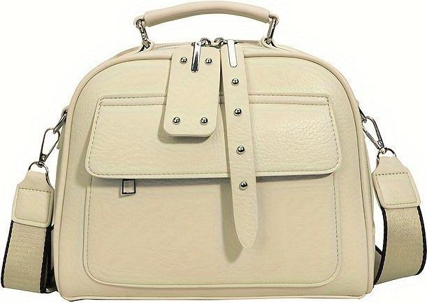 Only-Bags.Store Mode PU Leder Handtasche, Trendy Shell Umhängetasche, Soldi Farbe Crossbody Bag
