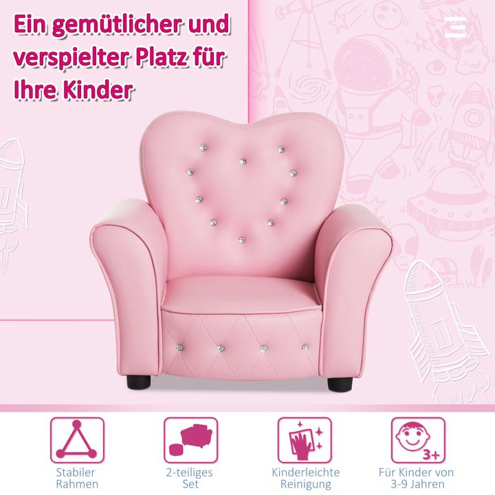 Image du produit Homcom Fauteuil enfant princesse (Fauteuil pour enfants)