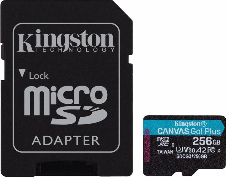 Immagine prodotto Kingston Tela Vai! Più microSD (256 GB, microSDXC, U3, UHS-I)