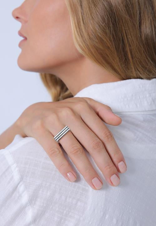 Immagine prodotto Elli Rettangolo, anello con sigillo (52, 925 Argento)