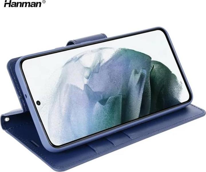 Image du produit Hanman Samsung Galaxy S8 - Mill Flip Case avec 3 emplacements pour cartes, bleu foncé (Samsung Galaxy S8)