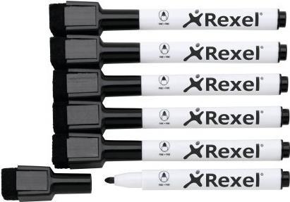 Produktbild Rexel Whiteboard-Marker (Schwarz, 2 mm, 6 x)