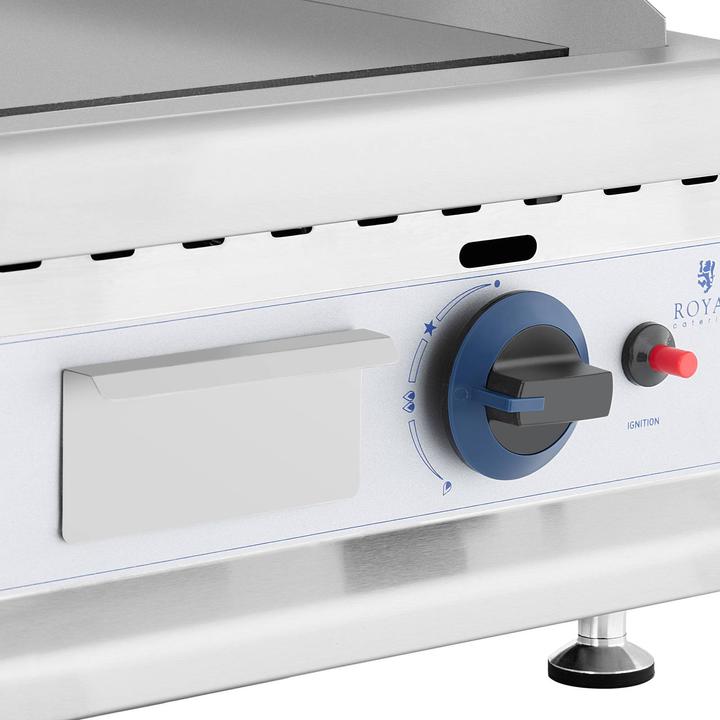 Actual product image Royal Catering Gasgrill Edelstahl Gasbräter 35 x 40 cm glatt 3.100 W Propan/Butan (0.00 kW)