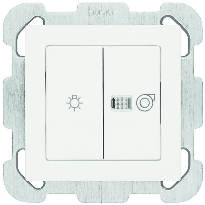 Image du produit Hager KALLYSTO F Interrupteur pour lumière et vent. SCH0/3 1P ws
