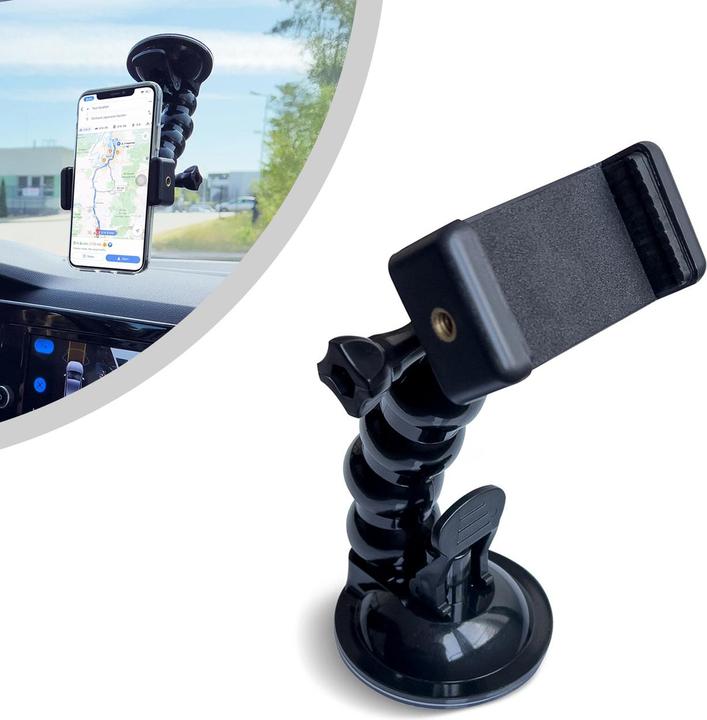 Image du produit Hurtel GoPro suction cup holder for GoPro, DJI, Insta360, SJCam, Eken sports cameras + smartphone adapter ( (SJ4000, SJ5000, Insta360 One R, DJI Osmo Action, One RS, M20)