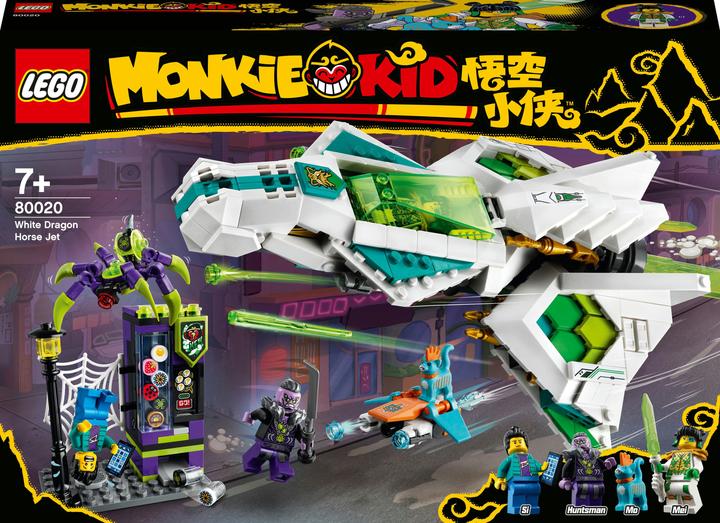 Actual product image LEGO Monkie Kid White Dragon Horse Jet (80020, LEGO Monkie Kid)