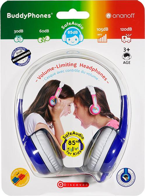 Produktbild Buddyphones kids headphones wired Discover (Blue)