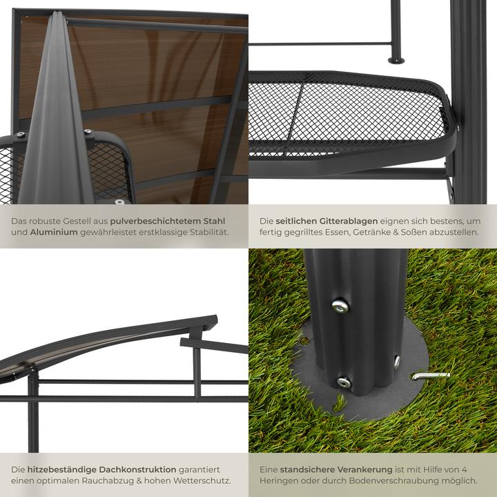 Actual product image tectake Barbecue Pavilion Asado | 240x150x234cm (240 cm, 150 cm)