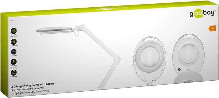 Image du produit Goobay Lampe loupe à pince à LED, 8 W (650 lm)