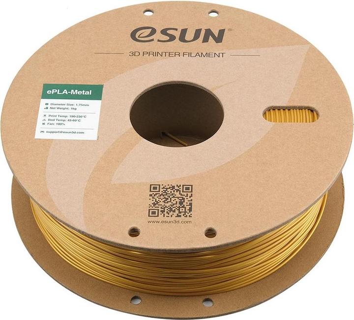 Actual product image eSUN ePLA-Metal Gold Filament 1.75mm 1Kg (PLA+, 1.75 mm, 1000 g, Gold)