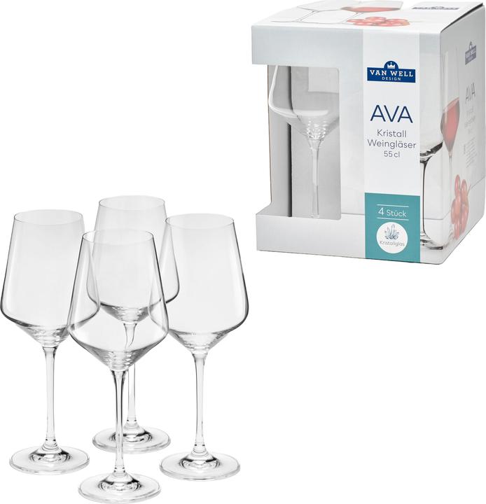 Bormioli Rocco Weinglas Ava 550ml 4ST (1131669 cl, 4 Gläser, Weissweingläser)