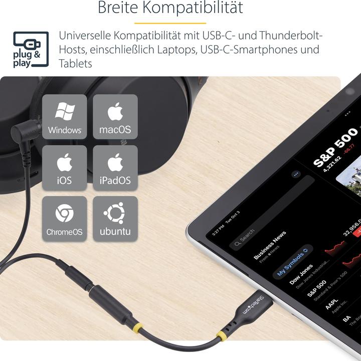 Actual product image StarTech Adap USB-C to 3.5mm Audio (M/F)