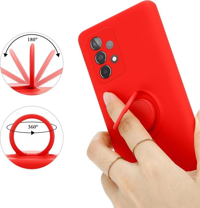 Image du produit Cadorabo TPU Liquid Ring Silicone Case Cover (Samsung Galaxy A52, Samsung Galaxy A52 5G, Samsung Galaxy A52s 5G)
