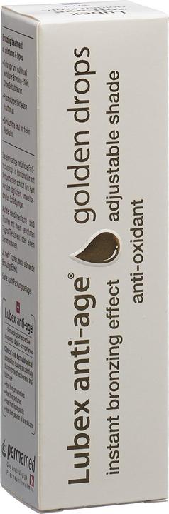Actual product image Lubex anti-age golden drops Tb 30 ml (Self tanning foam, 30 ml)