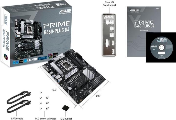 Image du produit ASUS PRIME B660-PLUS D4 (LGA 1700, Intel B660, ATX)