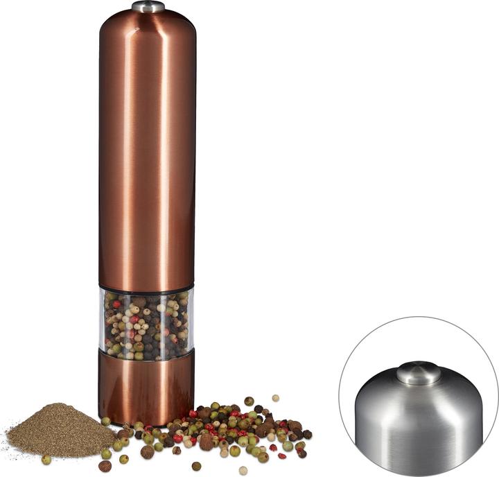 Actual product image Relaxdays Electric Pepper Mill (Chili, Sea salt, Pepper)