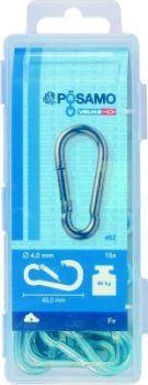 Immagine prodotto Magni Moschettone zincato 40x4 EIN 15pz. scatola