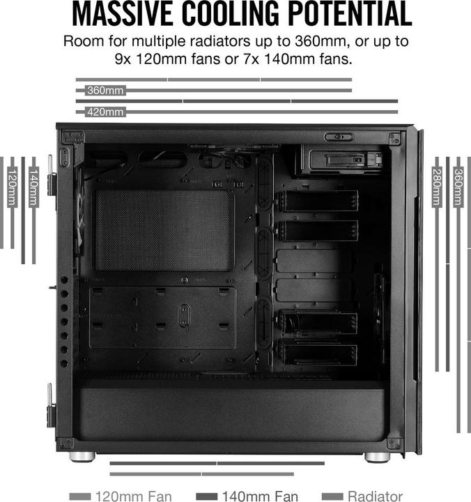 Actual product image Corsair Carbide 678C (ATX, mATX, Mini-ITX, E-ATX)