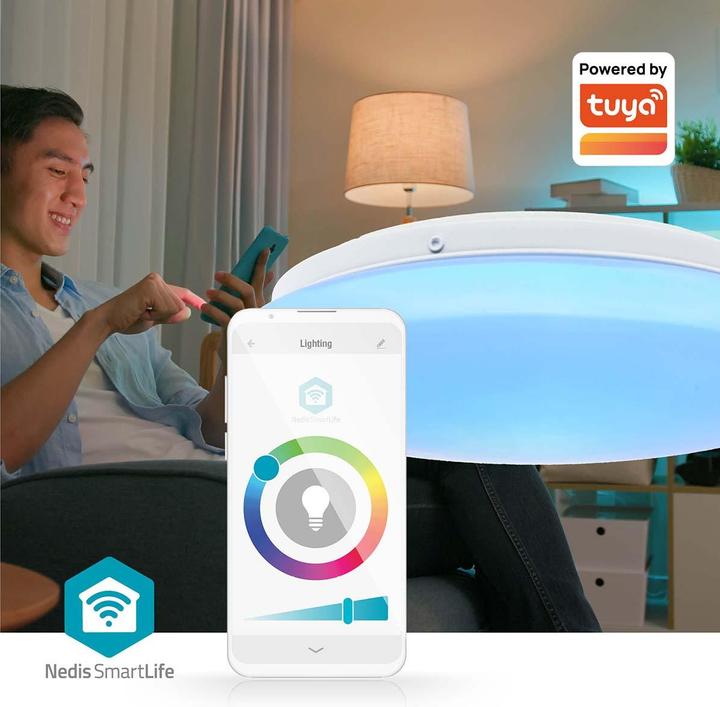 Produktbild Nedis SmartLife Deckenleuchte Wi-Fi | RGB / Warm bis kühlen weiss | Rund | Durchmesser: 260 mm | 1820 (1820 lm)