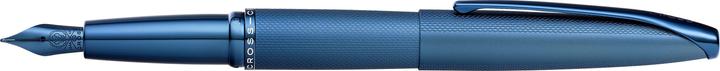 Actual product image Cross Fountain pen ATX dark blue diamond pattern F gift box (Dark Blue, 1 x)