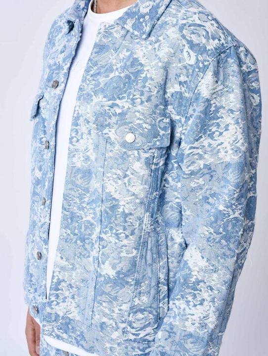 Actual product image Project X Paris Denim jacket with abstract pattern (XXL)
