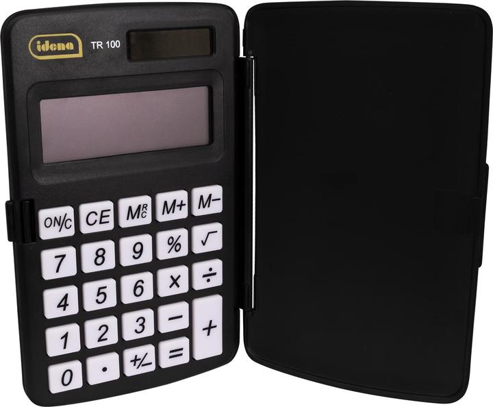 Produktbild Idena Taschenrechner TR100 solar schwarz 8stelliges Display