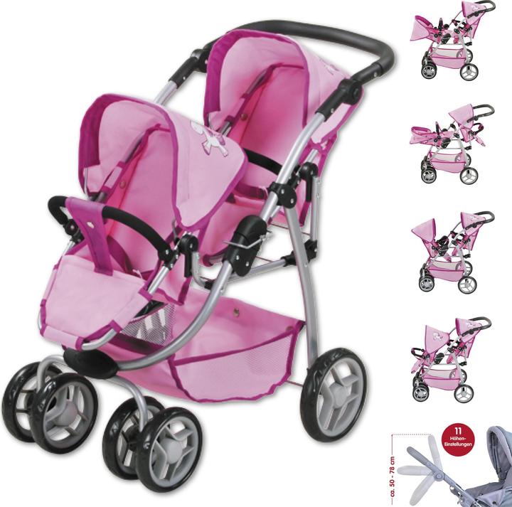 Knorrtoys Zwillingspuppenwagen Milo - UMA. Das Einhorn
