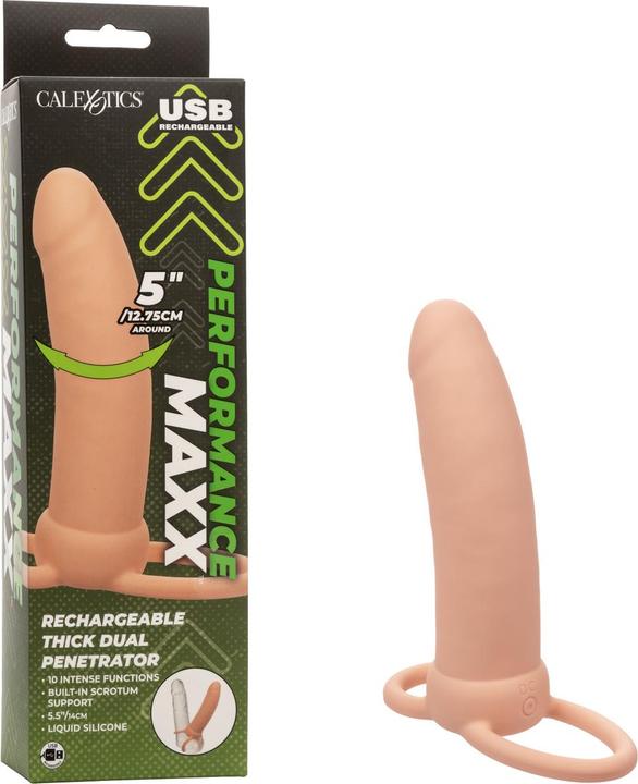 CalExotics Maxx Thick Dual Penetrator 10 Vibrations Meat