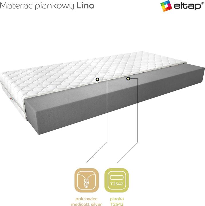 Produktbild ELTAP Lino Medicott Silver (140 x 200 cm, Schaumstoffkern)