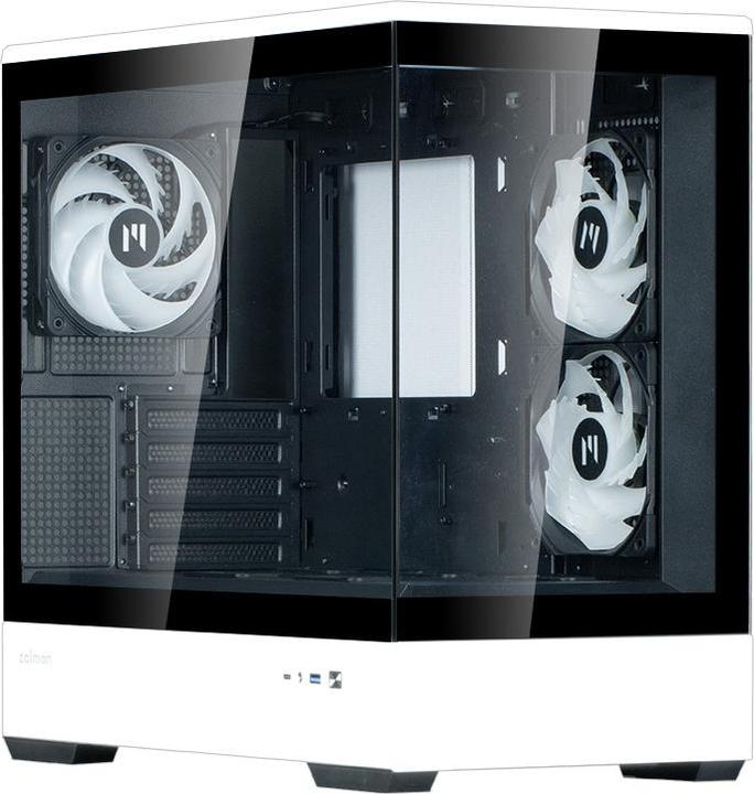 Image du produit Zalman GHE P30 micro-ATX Boîtier en verre trempé Panoramic View - Noir/Blanc (mATX, Mini-ITX)