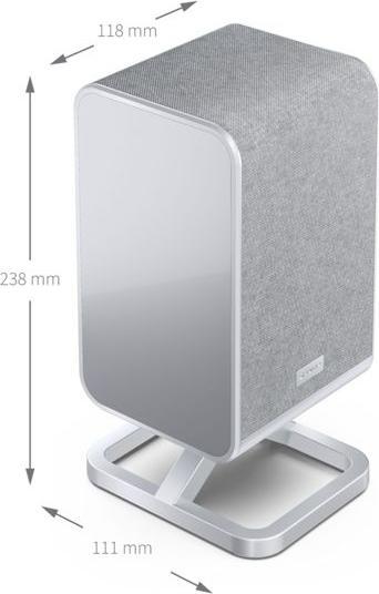 Actual product image Sharp Speakers HT-SPR52021(SL) Q Soundbar 2.0.2 Wireless Rear Surround Speakers, Silver |