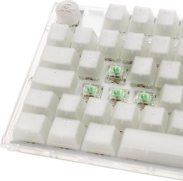 Actual product image Ducky One 3 Aura White TKL Gaming Keyboard, RGB LED - Gateron Baby Kangaroo (DE, Cable)