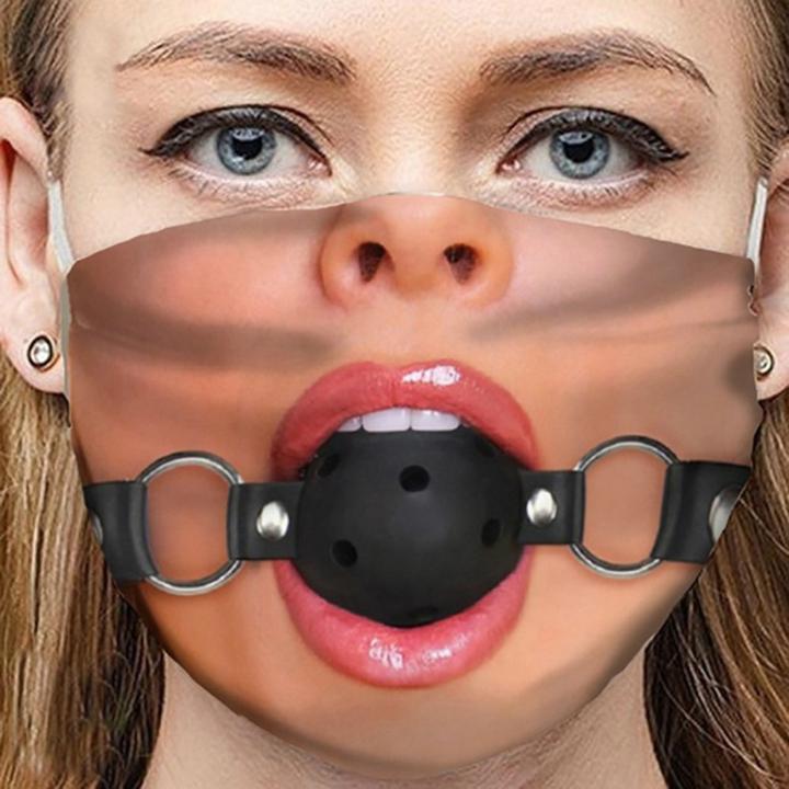Produktbild Ueli Express Lustige Stoffmaske Gesichtsmaske mit Aufdruck Sklave