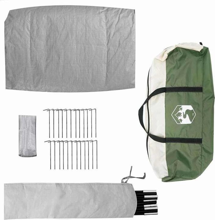 Produktbild VidaXL Familienzelt Tipi Grün 8-Personen wasserdicht (Kuppelzelt, 14.80 kg, 6 Personen)