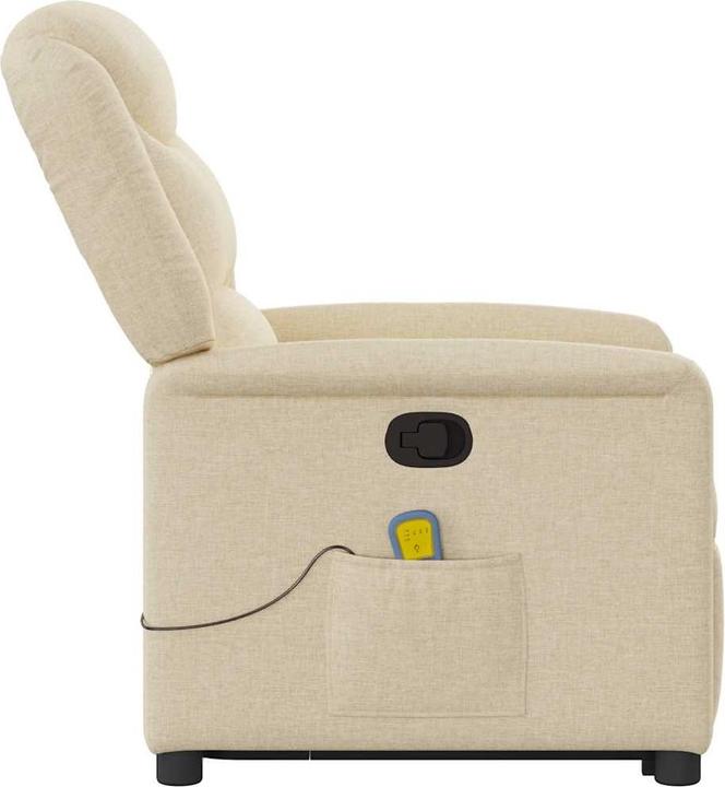 Immagine prodotto VidaXL Poltrona massaggiante con ausilio stand-up in tessuto crema