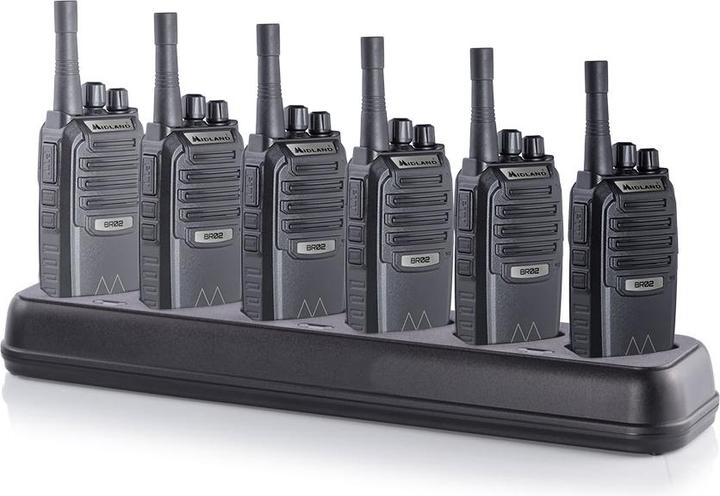 Midland Panel charger 6-fold stand charger for Business Radio BR02 / BR02 Pro C1295