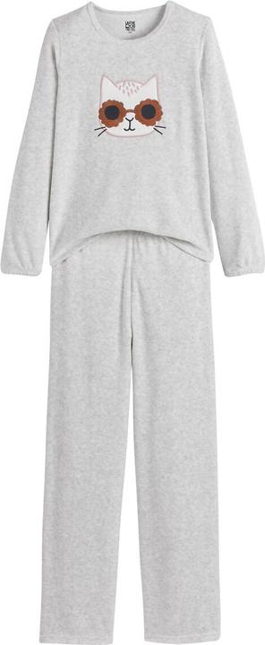 Produktbild La Redoute Collections Samt-Pyjama Katze (140)