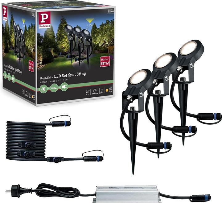 Produktbild Paulmann Outdoor Plug & Shine Sting Starterset (520 lm, IP67)
