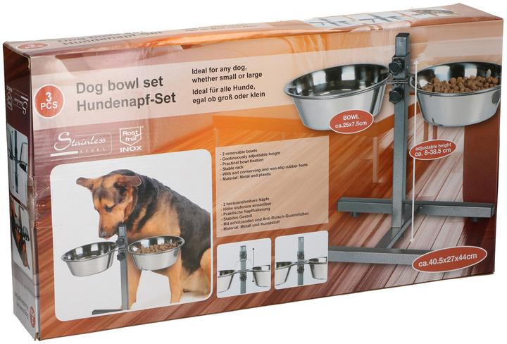 Produktbild Pet food Dog bowl set ca.40,5x27x44cmMT