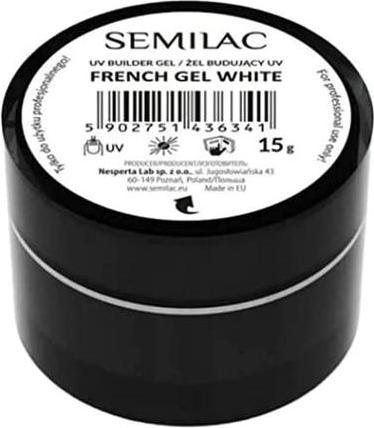 Immagine prodotto Semilac Costruttore di unghie French White per unghie dure e forti e per prolungare il gel