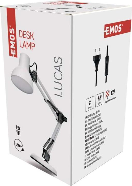 Produktbild Emos Schreibtischlampe LUCAS, Weiss (E27)