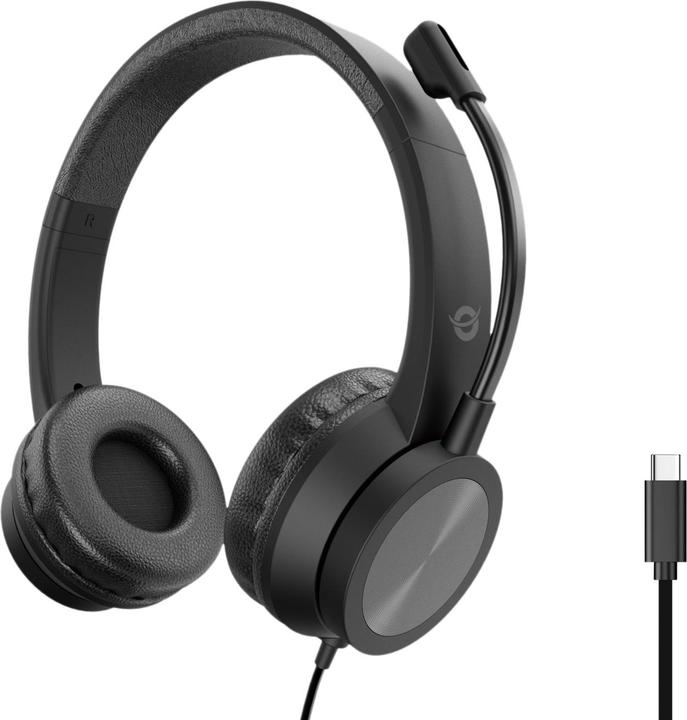 Image du produit Conceptronic Headset Geräuschunterdrückung,USB-C,2.0m sw (Filaire, USB-C)