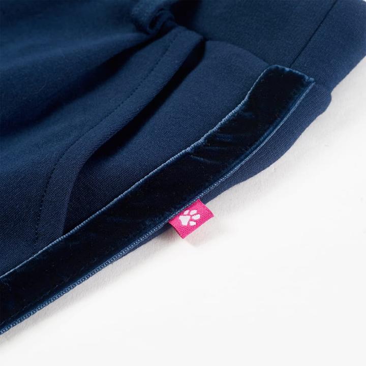 Actual product image VidaXL Children's trousers with black trims navy blue (140)