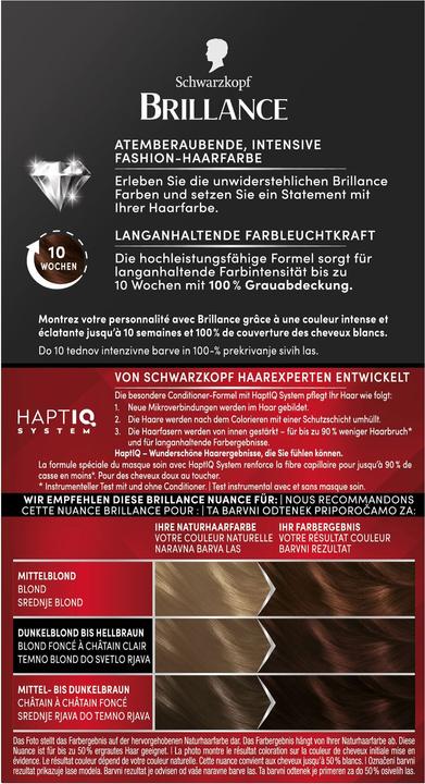 Image du produit Schwarzkopf Brillance Crème colorante intense 874 Brun velouté (Marron)