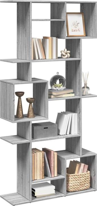 Produktbild VidaXL Bücherregal Raumteiler Wandregal Standregal Raumtrenner Regal Grau Sonoma (92 x 29 x 188 cm)