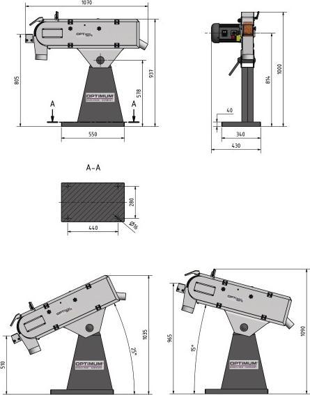 Image du produit Stürmer - Ponceuse à bande Optimum OPTIgrind GBS 75 (Ponceuse à bande, 2200 W)