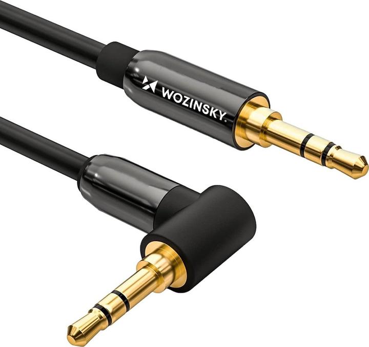 Produktbild Wozinsky AUX cable angled (male-male) mini jack cable 3 m black (3 m)