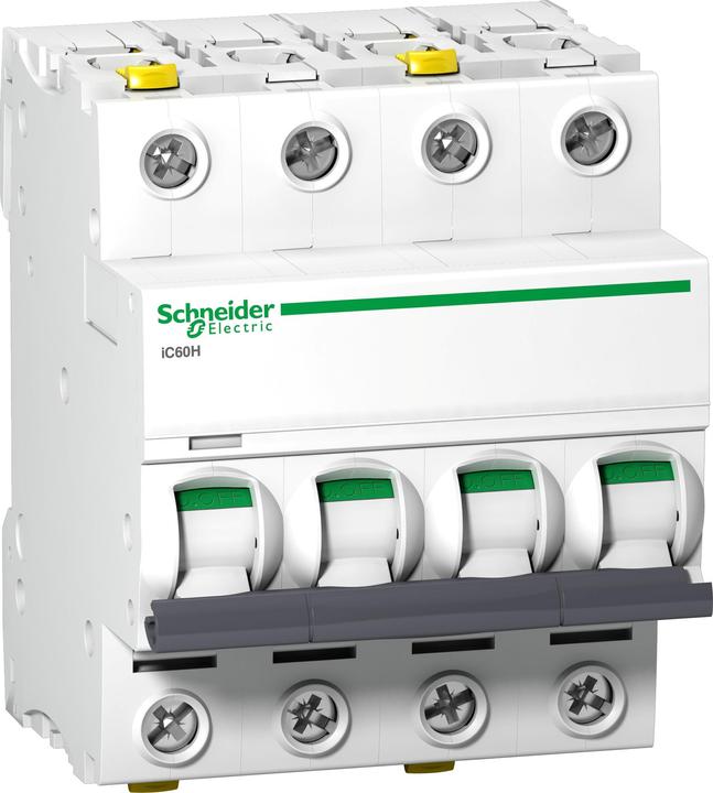 Schneider Electric Acti9 iC60H MCB 4 Pole 20A Curve C