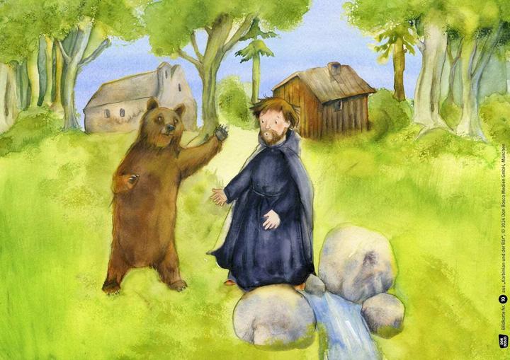 Produktbild Korbinian und der Bär. Kamishibai Bildkartenset, mit 1 Beilage (Deutsch, Alfons Friedrich SDB, Ferdinand Auhser, 2024)